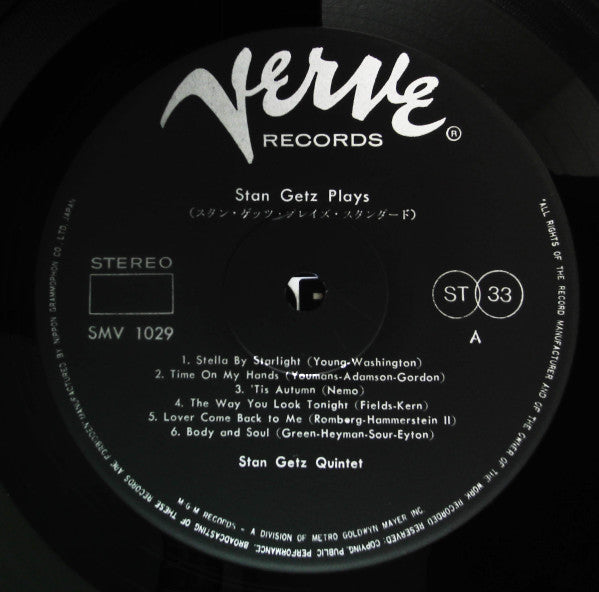 Stan Getz - Stan Getz Plays (LP, Album, Mono) – mion.records