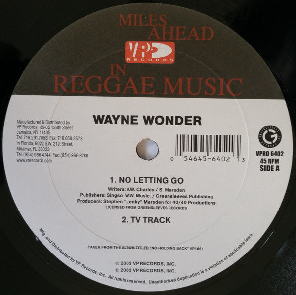 Wayne Wonder - No Letting Go (12"")
