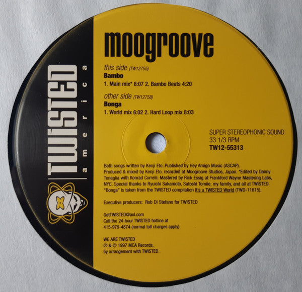 Moogroove - Bambo / Bonga (12"")