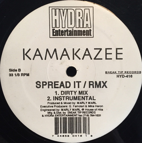Kamakazee - Snakes / Spread It (Remix) (12"")