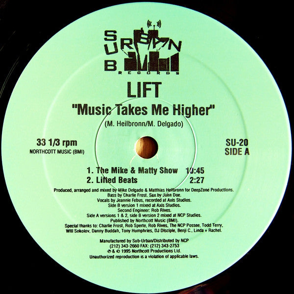 Lift - Music Takes Me Higher (12"")