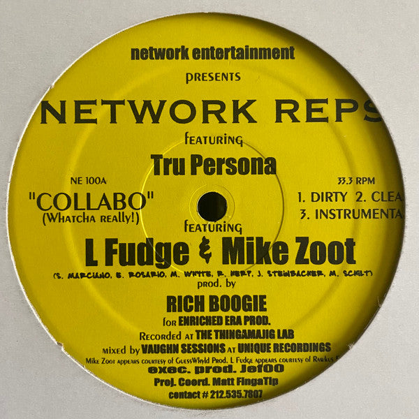 Network Reps - Collabo (Whatcha Really!) / Simplistic (12"")