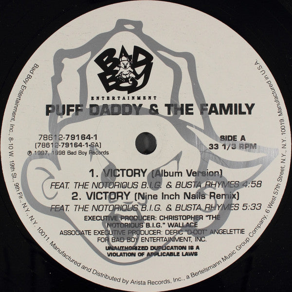 Puff Daddy & The Family - Victory (Remixes) (12"", Single)