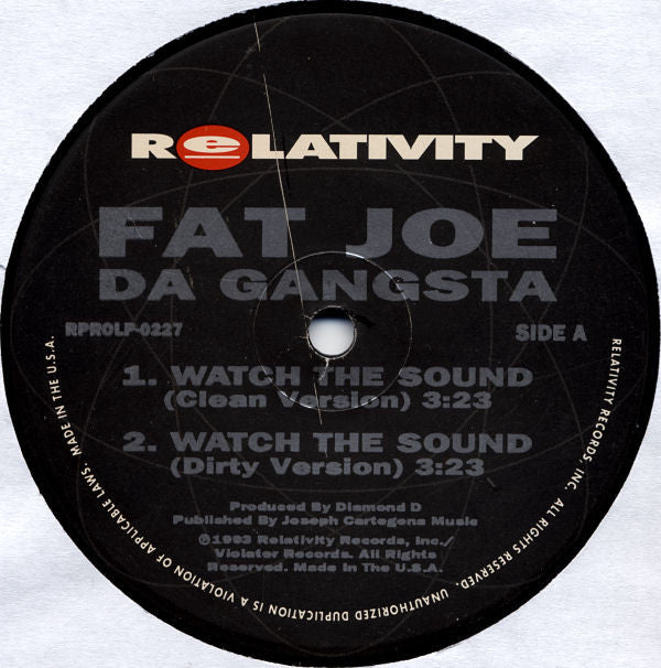 Fat Joe Da Gangsta* - Watch The Sound (12"", Single, Promo)