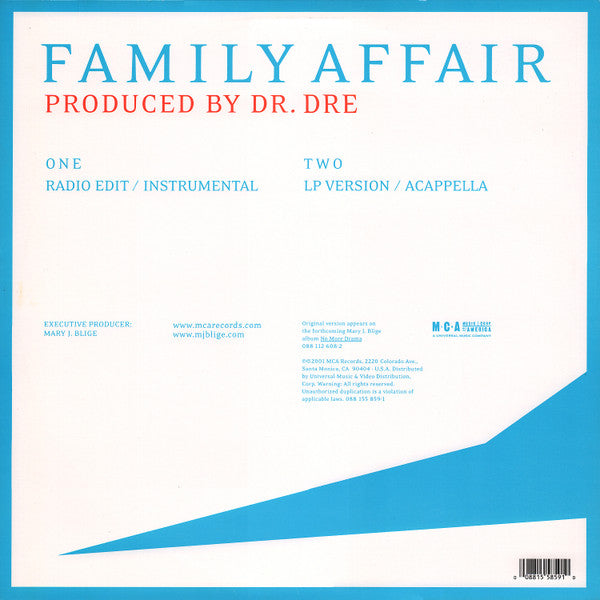 Mary J. Blige - Family Affair (12"", Single)
