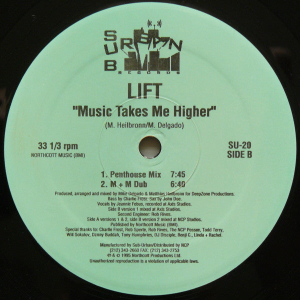 Lift - Music Takes Me Higher (12"")