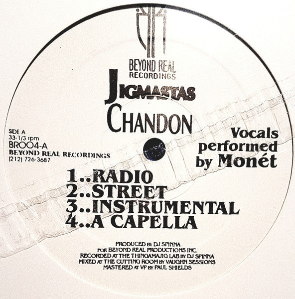 Jigmastas - Chandon / Iz You Dee (12"")
