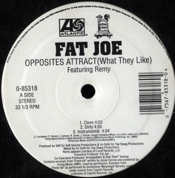 Fat Joe - Opposites Attract (What They Like) (12"")