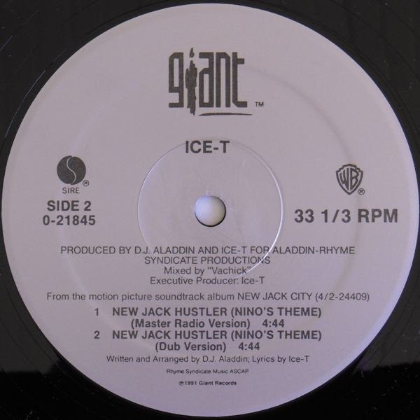 Ice-T - New Jack Hustler (Nino's Theme) (12"", Maxi)