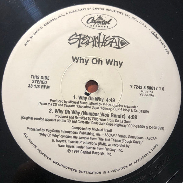 Spearhead - Why Oh Why (The Basketball Song) (12"")