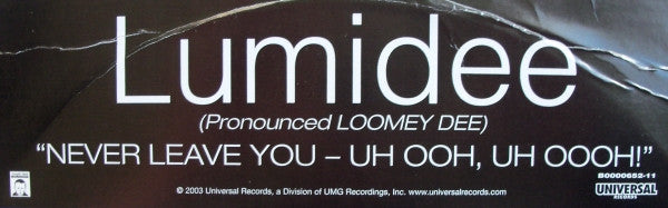 Lumidee - Never Leave You - Uh Ooh, Uh Oooh! (12"")