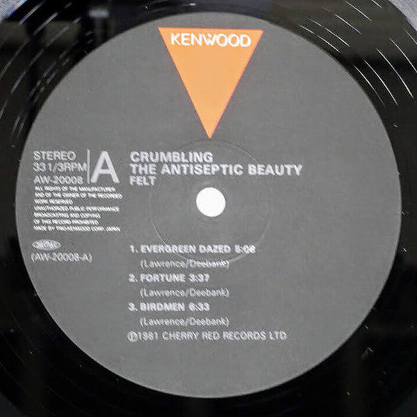 Felt - Crumbling The Antiseptic Beauty (LP, Album, RE)