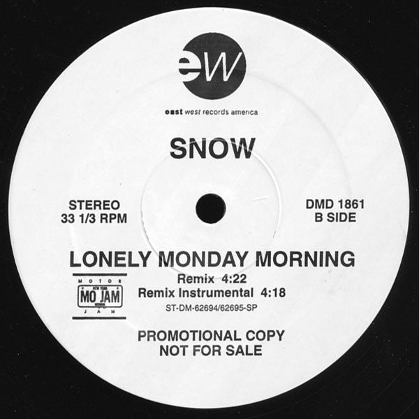 Snow (2) - Lonely Monday Morning (12"", Promo)