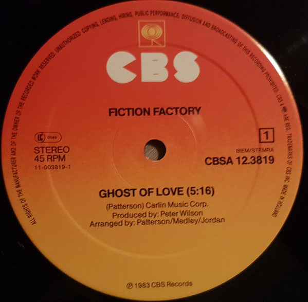Fiction Factory - Ghost Of Love (12"")