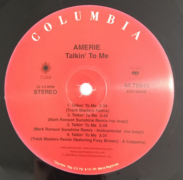 Amerie - Talkin' To Me (12"")