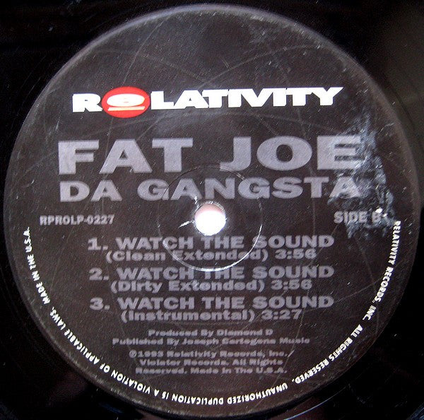 Fat Joe Da Gangsta* - Watch The Sound (12"", Single, Promo)