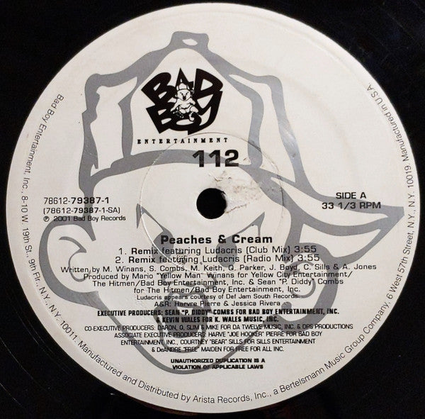 112 - Peaches & Cream / Dance With Me (12"")