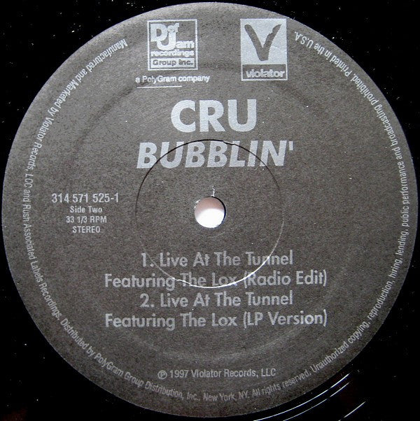 CRU - Bubblin' (12"")