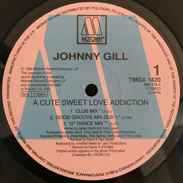 Johnny Gill - A Cute, Sweet, Love Addiction (12"")