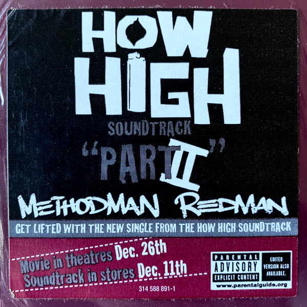 Method Man & Redman - How High Soundtrack ""Part II"" (12"")