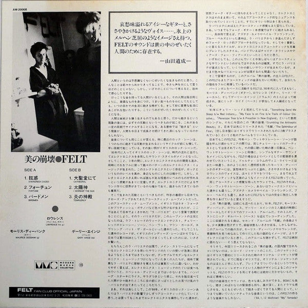 Felt - Crumbling The Antiseptic Beauty (LP, Album, RE)