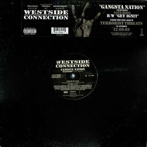 Westside Connection - Gangsta Nation (12"")