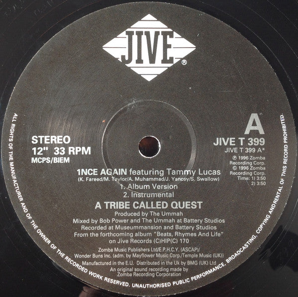 A Tribe Called Quest - 1nce Again (12"")