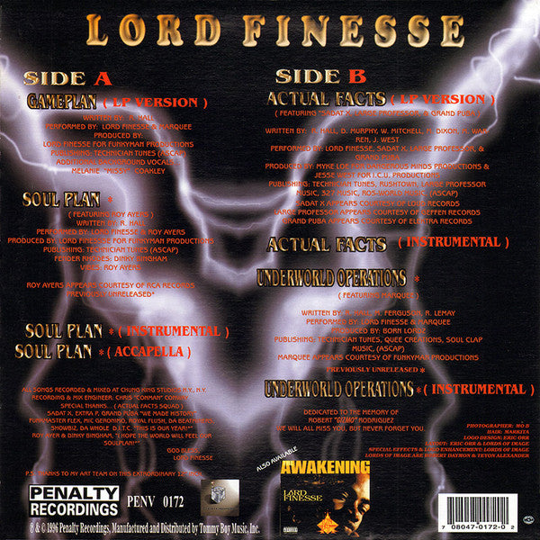 Lord Finesse - Gameplan / Actual Facts (12"")