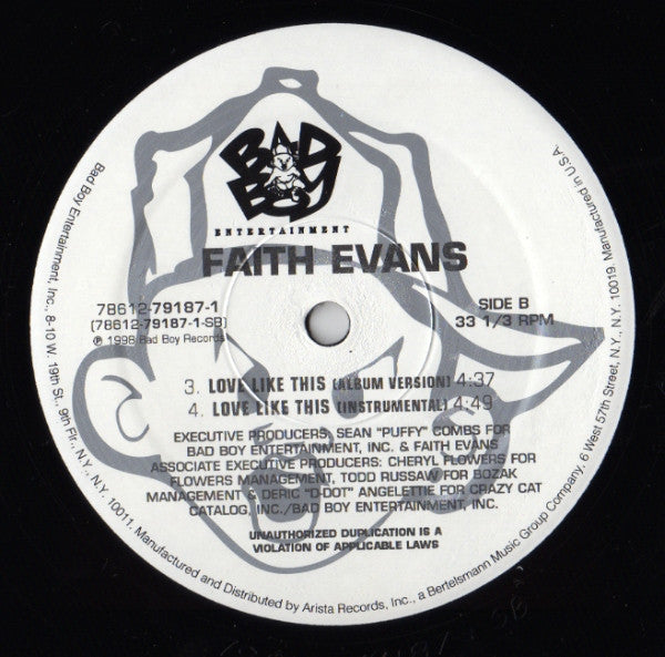 Faith Evans - Never Knew Love Like This (Remix) (12"")