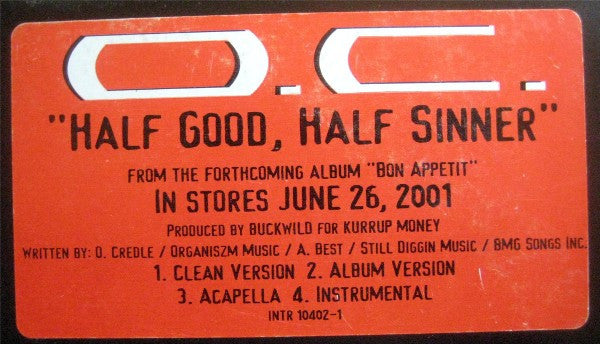 O.C. - Half Good, Half Sinner (12"", Promo)