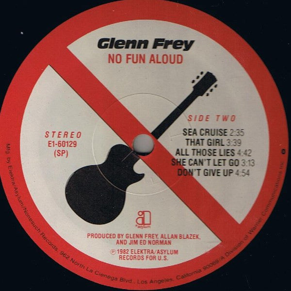 Glenn Frey - No Fun Aloud (LP, Album, SP )