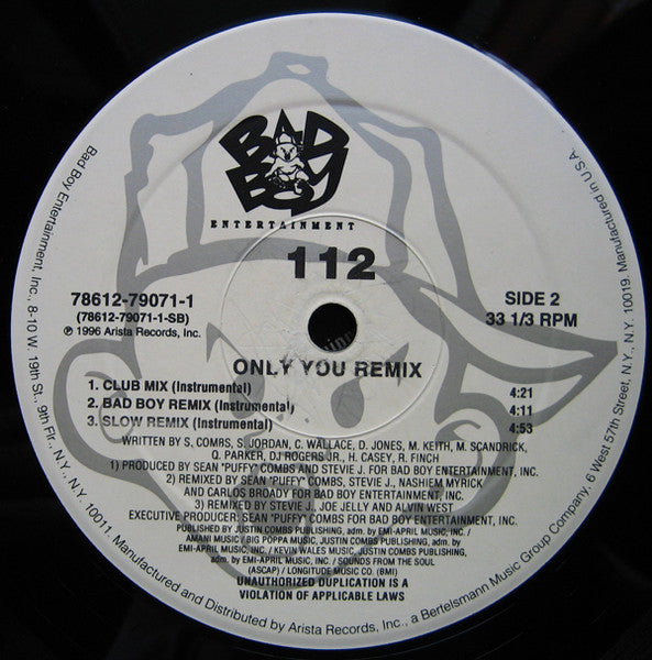 112 - Only You (Remix) (12"")