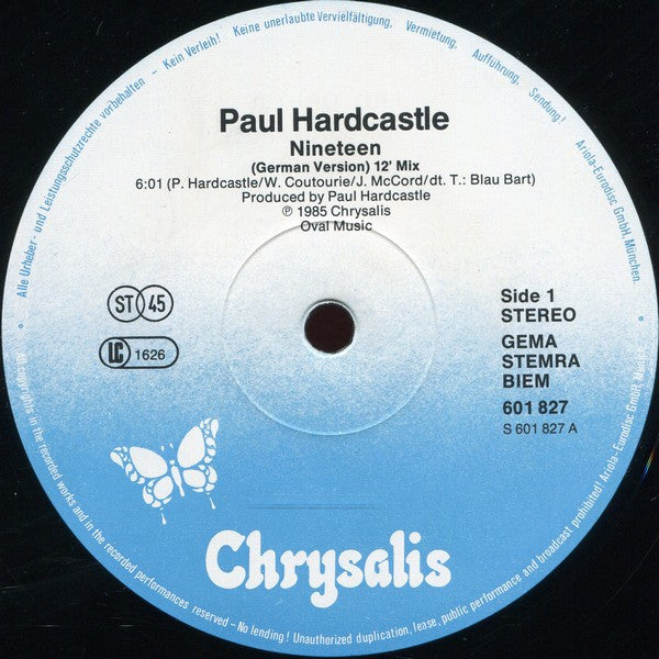 Paul Hardcastle - 19 (German Version) (12"", Maxi)