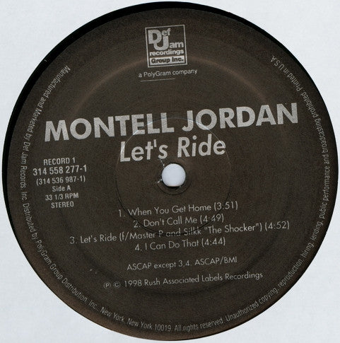 Montell Jordan - Let's Ride (2xLP, Album)