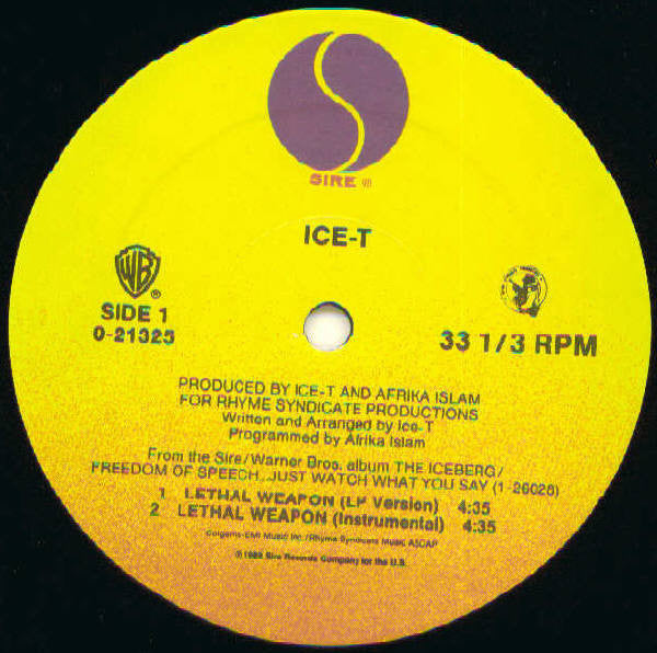 Ice-T - Lethal Weapon (12"", Maxi)