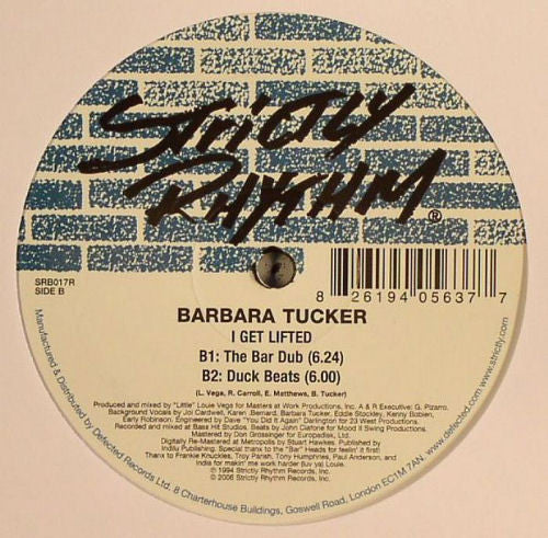 Barbara Tucker - I Get Lifted (12"", RM)