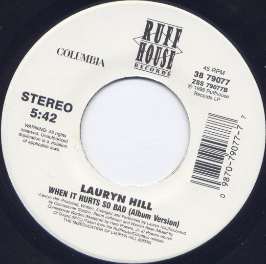 Lauryn Hill - Ex-Factor / When It Hurts So Bad (7"")