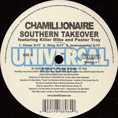 Chamillionaire - Ridin' / Southern Takeover (12"")
