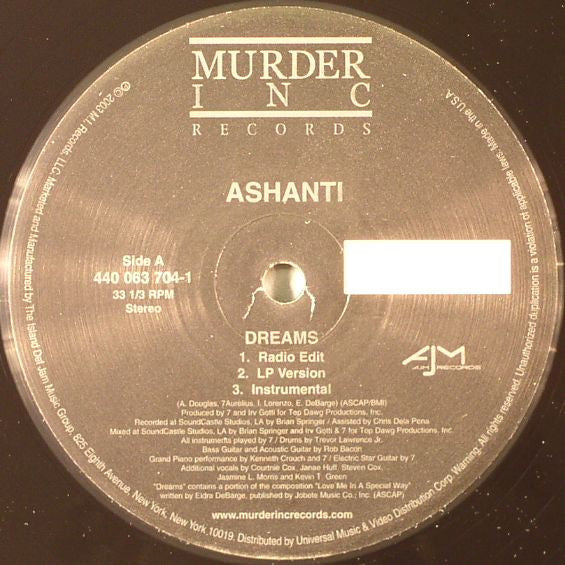Ashanti - Dreams / Voodoo (12"")