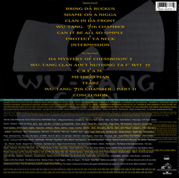 Wu-Tang Clan - Enter The Wu-Tang (36 Chambers) (LP, Album, SRC)