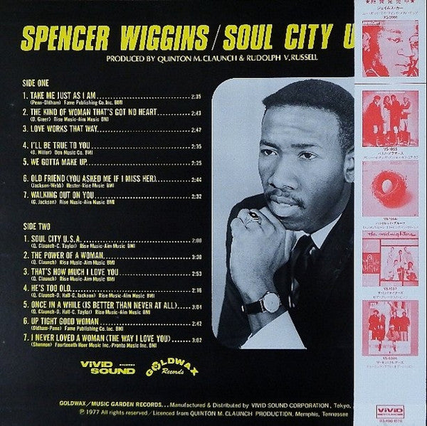 Spencer Wiggins - Soul City U.S.A. (LP, Comp, Mono)