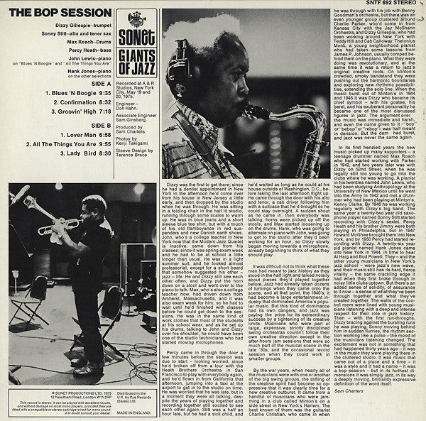 Dizzy Gillespie - The Bop Session(LP, Album)