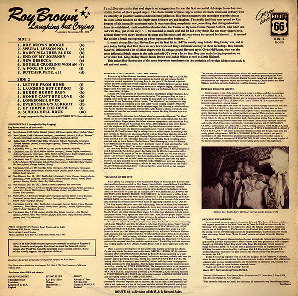 Roy Brown - Laughing But Crying - Legendary Recordings 1947-1959(LP...