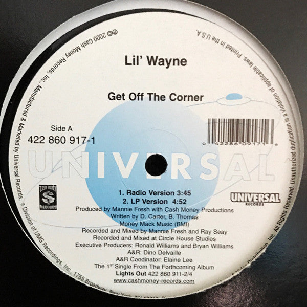 Lil' Wayne* - Get Off The Corner (12"")