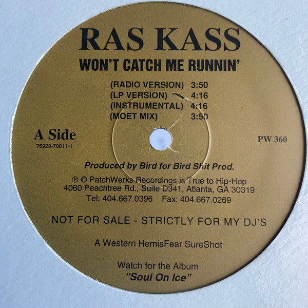 Ras Kass - Won't Catch Me Runnin' / Remain Anonymous(12", Ltd, Promo)