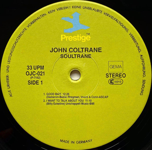 John Coltrane - Soultrane (LP, Album, RE)