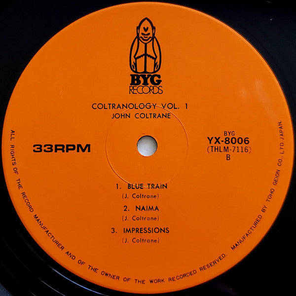 John Coltrane - Coltranology Vol. 1 (LP, Album, RE)