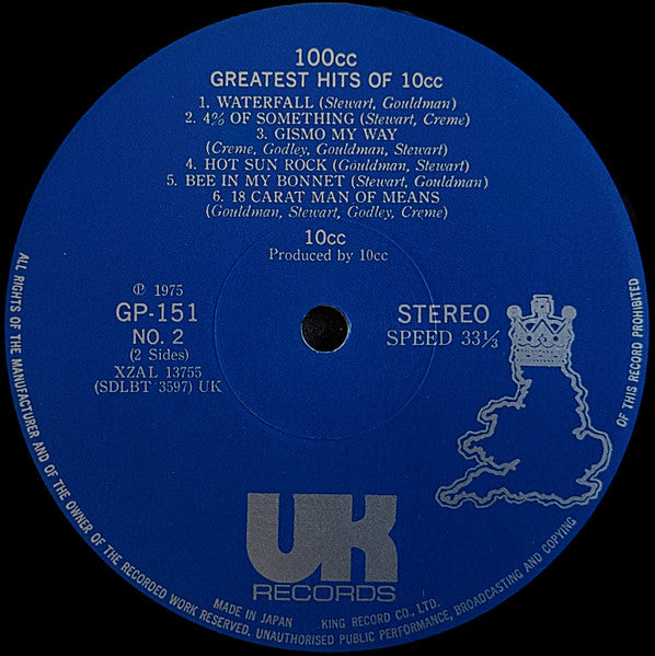 10cc - 100cc - Greatest Hits Of 10cc (LP, Comp)