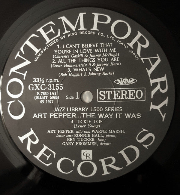Art Pepper - ...The Way It Was! (LP, Album, RE)