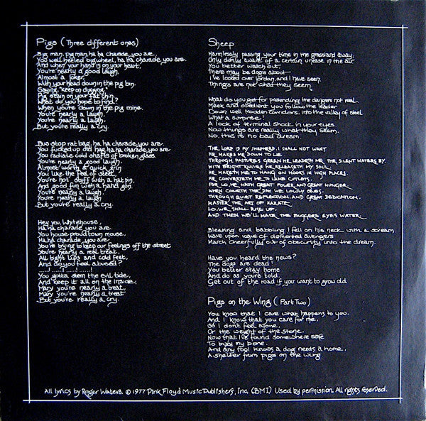 Pink Floyd - Animals (LP, Album, RP, Pit)